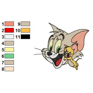 Tom and Jerry Embroidery Design 1